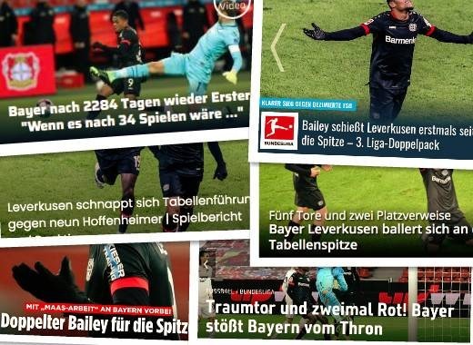  拜仁绝杀多特登顶德甲积分榜  